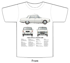 Rover P6 V8 3500 1969-70 T-shirt Front